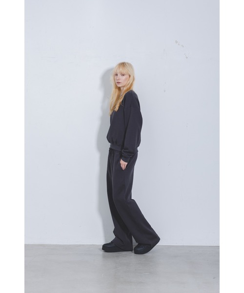 Beyond Basics(ビヨンド ベーシックス)の「GOAT / 13.5oz WIDE SWEAT PANTS(スウェットパンツ・レディース・ライトイエロー/ヘザーグレー/チャコールグレー/ブラック/サックスブルー/アイボリー/チョコ・M/S)」の2枚目の写真