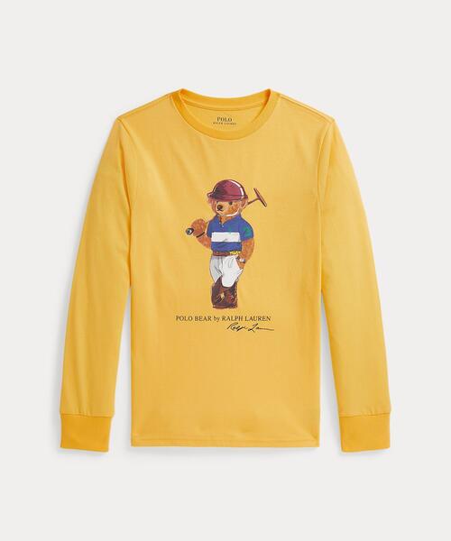 POLO RALPH LAUREN CHILDRENSWEAR(ポロ ラルフ ローレン チルドレンズウェア)の「Polo ベア コットン ロングスリーブ Tシャツ(Tシャツ/カットソー・キッズ・イエロー・S/M/L/XL)」の1枚目の写真