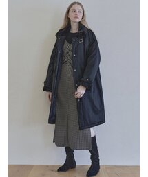 Safari Fur Long Padding Jumper - BLACK