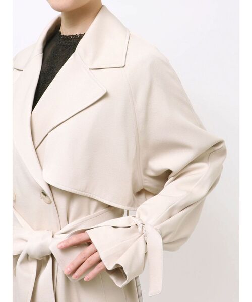 MERCURYDUO(マーキュリーデュオ)の「バックチュールトレンチコート(トレンチコート・レディース・アイボリー/ピンク/ベージュ・MEDIUM/SMALL)」の16枚目の写真