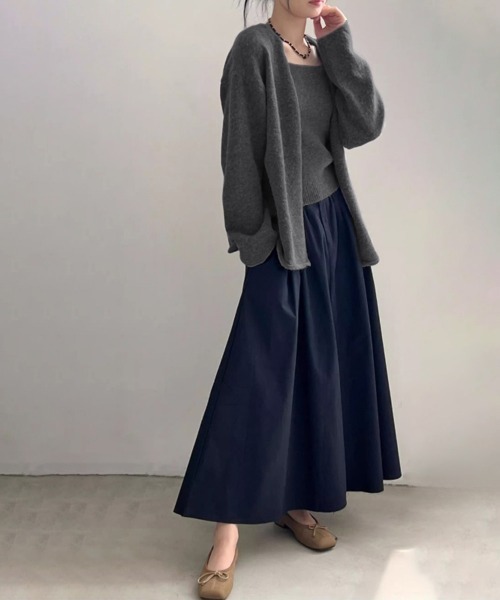 Miniministore(ミニミニストア)の「ニットアンサンブル着回しニット2点セット(カーディガン/ボレロ・レディース・アイボリー/ダークグレー/ブラック/オレンジ・FREE)」の15枚目の写真