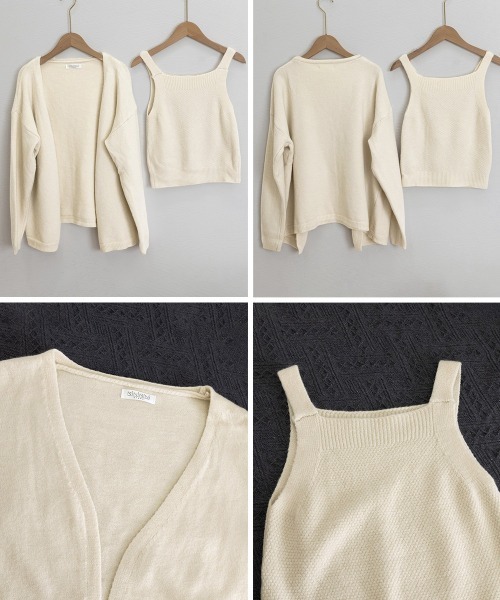 Miniministore(ミニミニストア)の「ニットアンサンブル着回しニット2点セット(カーディガン/ボレロ・レディース・アイボリー/ダークグレー/ブラック/オレンジ・FREE)」の20枚目の写真