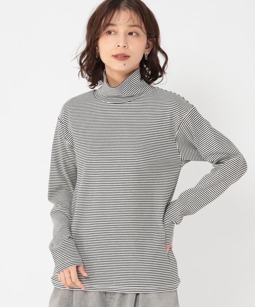 studio CLIP（スタディオクリップ）の「ベーシックタートルネック[プラスサイズあり]（Tシャツ/カットソー・レディース・その他1/ブラック/グレー/オフホワイト・MEDIUM/ﾌﾘｰ(L)/LARGE）」の6枚目の写真