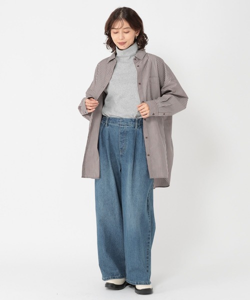 studio CLIP（スタディオクリップ）の「ベーシックタートルネック[プラスサイズあり]（Tシャツ/カットソー・レディース・その他1/ブラック/グレー/オフホワイト・MEDIUM/ﾌﾘｰ(L)/LARGE）」の15枚目の写真