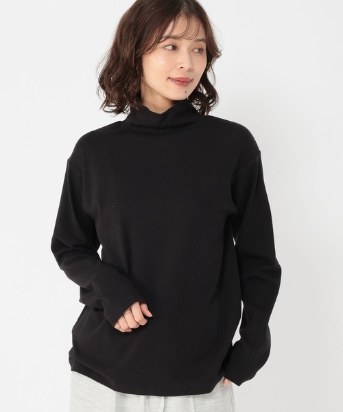 studio CLIP（スタディオクリップ）の「ベーシックタートルネック[プラスサイズあり]（Tシャツ/カットソー・レディース・その他1/ブラック/グレー/オフホワイト・MEDIUM/ﾌﾘｰ(L)/LARGE）」の17枚目の写真