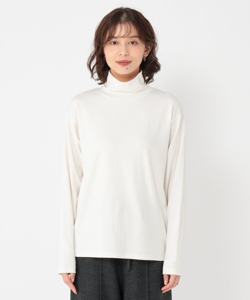 studio CLIP（スタディオクリップ）の「ベーシックタートルネック[プラスサイズあり]（Tシャツ/カットソー・レディース・その他1/ブラック/グレー/オフホワイト・MEDIUM/ﾌﾘｰ(L)/LARGE）」の21枚目の写真