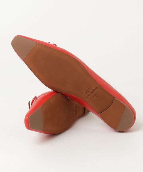 セール】ポインテッド レザー バレエ フラット（バレエシューズ