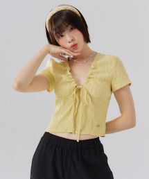 リボンシャーリングシャツ [イエロー]