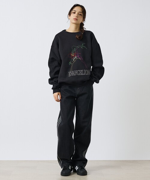 FRUIT OF THE LOOM(フルーツオブザルーム)の「【EVANGELION x FRUIT OF THE LOOM】刺繍 クルーネックスウェット×EVA刺繍スウェット(スウェット・メンズ・ネイビー/ライトグレー/ブラック・S/M/XL/L)」の5枚目の写真