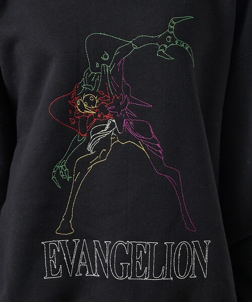 FRUIT OF THE LOOM(フルーツオブザルーム)の「【EVANGELION x FRUIT OF THE LOOM】刺繍 クルーネックスウェット×EVA刺繍スウェット(スウェット・メンズ・ネイビー/ライトグレー/ブラック・S/M/XL/L)」の8枚目の写真