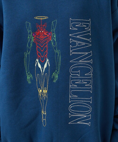 FRUIT OF THE LOOM(フルーツオブザルーム)の「【EVANGELION x FRUIT OF THE LOOM】刺繍 クルーネックスウェット×EVA刺繍スウェット(スウェット・メンズ・ネイビー/ライトグレー/ブラック・S/M/XL/L)」の19枚目の写真
