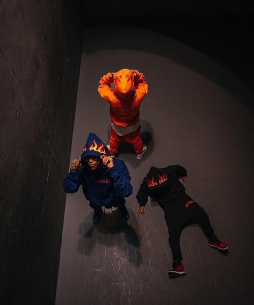 ROYAL FLASH（ロイヤルフラッシュ）の「CTLS/シーティーエルエス/別注FIRE USUAL PANTS（スウェットパンツ・メンズ・ブルー/ブラック/オレンジ・0/1）」の6枚目の写真