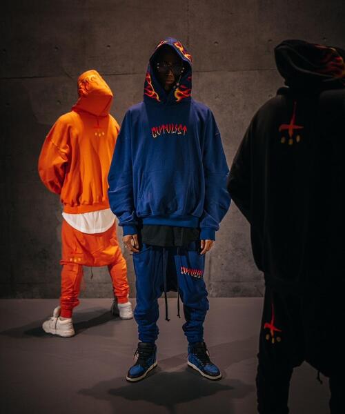 ROYAL FLASH（ロイヤルフラッシュ）の「CTLS/シーティーエルエス/別注FIRE USUAL PANTS（スウェットパンツ・メンズ・ブルー/ブラック/オレンジ・0/1）」の22枚目の写真