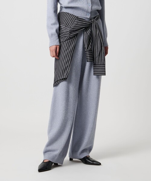 H beauty & youth スパークルニットパンツ セール】＜H＞ナイロン スパークル ニットパンツ（その他パンツ）｜H