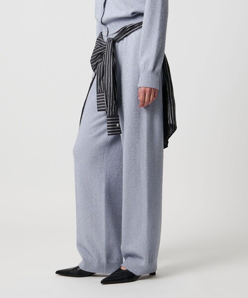 H　BEAUTY&YOUTH UNITED ARROWS（エイチビューティーアンドユースユナイテッドアローズ）の「＜H＞ナイロン スパークル ニットパンツ（その他パンツ・レディース・モカ/ネイビー/ライトブルー・FREE）」の8枚目の写真