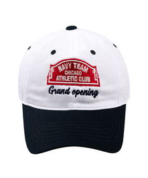 NAVYTEAM（ネイビーチーム）の「NTV BC-GRAND OPENNING CAP-WHITE(NAVY)（キャップ）」