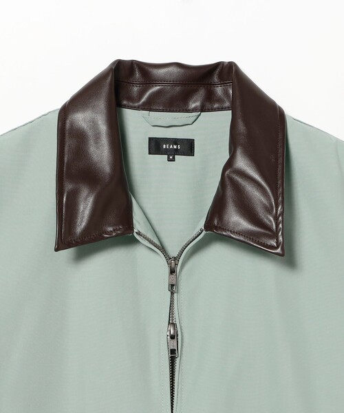 BEAMS（ビームス）の「シンセティックレザーカラー ジャケット（ブルゾン・メンズ・サックスブルー/ベージュ系その他・S/XL/L/M）」の6枚目の写真