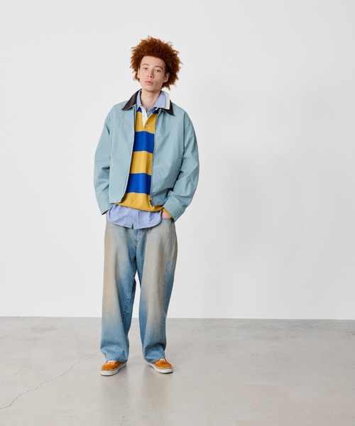 BEAMS（ビームス）の「シンセティックレザーカラー ジャケット（ブルゾン・メンズ・サックスブルー/ベージュ系その他・S/XL/L/M）」の4枚目の写真