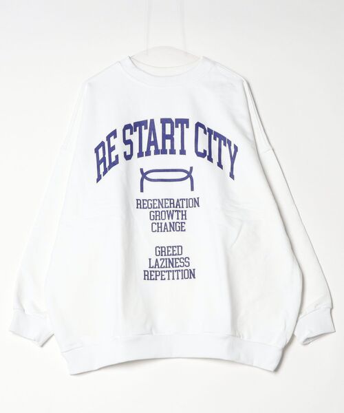 PRESTIGE APPAREL(プレステージアパレル)の「PRESTIGE APPAREL COLLEGE BIG SWEAT(スウェット・メンズ・ホワイト・SMALL)」の1枚目の写真