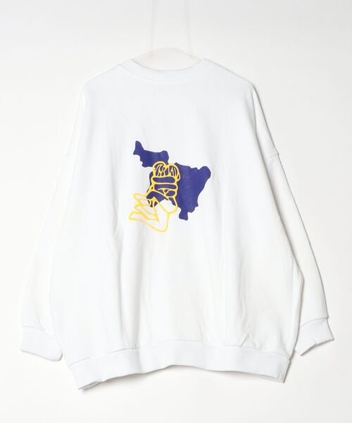 PRESTIGE APPAREL(プレステージアパレル)の「PRESTIGE APPAREL COLLEGE BIG SWEAT(スウェット・メンズ・ホワイト・SMALL)」の2枚目の写真