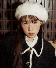 LUCIR ZU（ルシールズ）の「Lucirzu Angore beret (Ivory)（ハンチング/ベレー帽）」