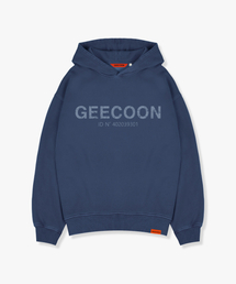 ピグメントダイングシグネチャーロゴフードスウェットシャツ GEE257-102 ブルー