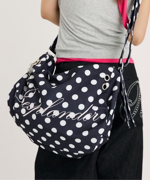 sedacle girl(セダクルガール)の「アイレットアソートBIGBAG(ショルダーバッグ・レディース・ブラック/カーキ/ベージュ/ブラウン/グレー/ネイビー/ドット/レッド・FREE)」の8枚目の写真