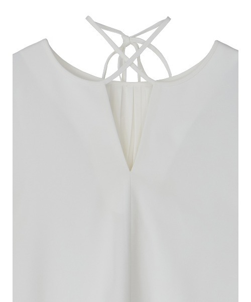 Ameri(アメリ)の「NECK RIBBON ARRANGE BLOUSE(シャツ/ブラウス・レディース・ネイビー/オフホワイト/クリーム・FREE)」の21枚目の写真