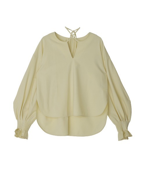 Ameri(アメリ)の「NECK RIBBON ARRANGE BLOUSE(シャツ/ブラウス・レディース・ネイビー/オフホワイト/クリーム・FREE)」の19枚目の写真