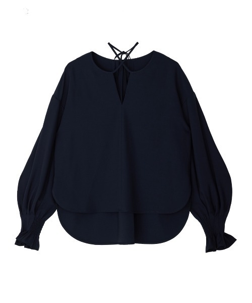 Ameri(アメリ)の「NECK RIBBON ARRANGE BLOUSE(シャツ/ブラウス・レディース・ネイビー/オフホワイト/クリーム・FREE)」の20枚目の写真