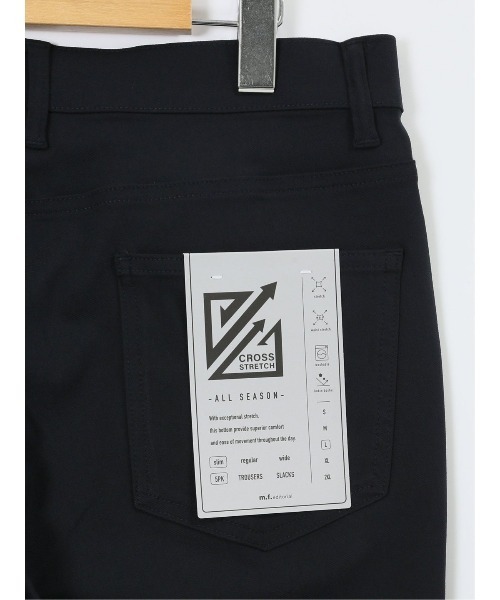 m.f.editorial(エムエフエディトリアル)の「パンツ メンズ ストレッチ 抗菌防臭 スリム 5ポケット テーパード ツイル & ウェーブ ソラーロ クロスストレッチ(チノパンツ・メンズ・ライトグレー/ネイビー/ブルー/ブラック・S/MEDIUM/X-LARGE/3L/LARGE)」の21枚目の写真