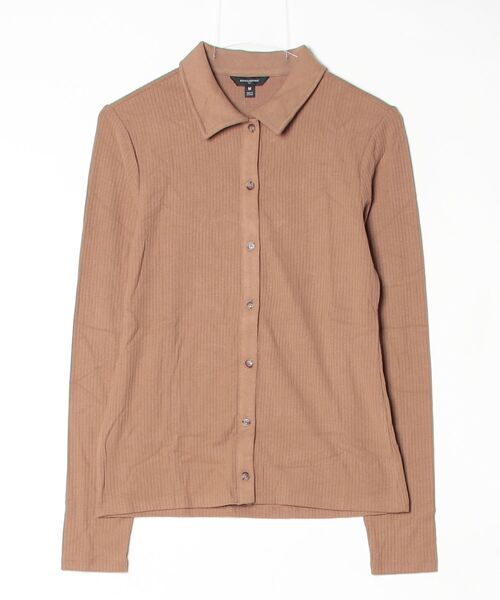 BANANA REPUBLIC FACTORY STORE(バナナリパブリック ファクトリーストア)の「BANANA REPUBLIC FACTORY STORE ブラッシュド リブ ボタントップ(Tシャツ/カットソー・レディース・ブラウン/ホワイト/ブラック・XS/S/M/L)」の8枚目の写真