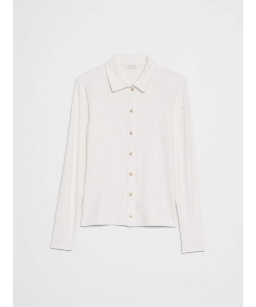 BANANA REPUBLIC FACTORY STORE(バナナリパブリック ファクトリーストア)の「BANANA REPUBLIC FACTORY STORE ブラッシュド リブ ボタントップ(Tシャツ/カットソー・レディース・ブラウン/ホワイト/ブラック・XS/S/M/L)」の7枚目の写真