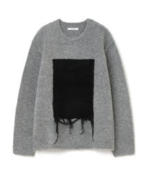 MILLO WOMEN（ミロウーマン）の「ブークルスクエアプルオーバーニット[グレー]（ニット/セーター）」