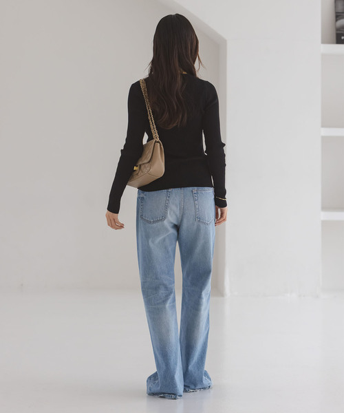 Noble（ノーブル）の「《追加》CO/SILK リブカーディガン（カーディガン/ボレロ・レディース・ブラック/ホワイト系その他・FREE）」の11枚目の写真