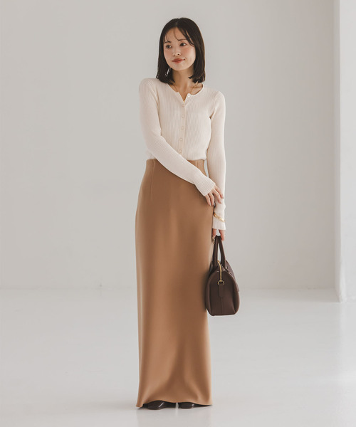 Noble（ノーブル）の「《追加》CO/SILK リブカーディガン（カーディガン/ボレロ・レディース・ブラック/ホワイト系その他・FREE）」の21枚目の写真