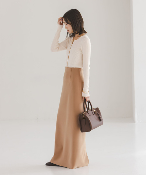 Noble（ノーブル）の「《追加》CO/SILK リブカーディガン（カーディガン/ボレロ・レディース・ホワイト系その他/ブラック/ライトグリーン・FREE）」の15枚目の写真