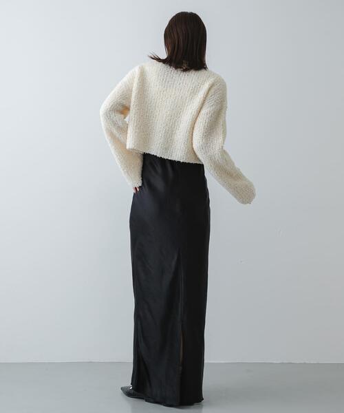 SENSE OF PLACE by URBAN RESEARCH（センスオブプレイスバイアーバンリサーチ）の「『洗濯可』コードテープヤーンカーディガン（カーディガン/ボレロ・レディース・ブラック/ミント/アイボリー・ONE）」の7枚目の写真