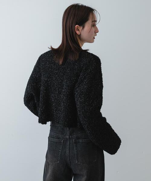 SENSE OF PLACE by URBAN RESEARCH（センスオブプレイスバイアーバンリサーチ）の「『洗濯可』コードテープヤーンカーディガン（カーディガン/ボレロ・レディース・ブラック/ミント/アイボリー・ONE）」の12枚目の写真