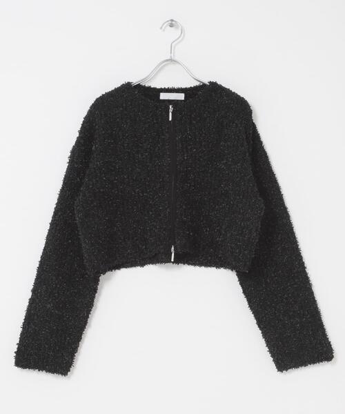 SENSE OF PLACE by URBAN RESEARCH（センスオブプレイスバイアーバンリサーチ）の「『洗濯可』コードテープヤーンカーディガン（カーディガン/ボレロ・レディース・ブラック/ミント/アイボリー・ONE）」の14枚目の写真