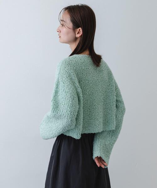 SENSE OF PLACE by URBAN RESEARCH（センスオブプレイスバイアーバンリサーチ）の「『洗濯可』コードテープヤーンカーディガン（カーディガン/ボレロ・レディース・ブラック/ミント/アイボリー・ONE）」の18枚目の写真