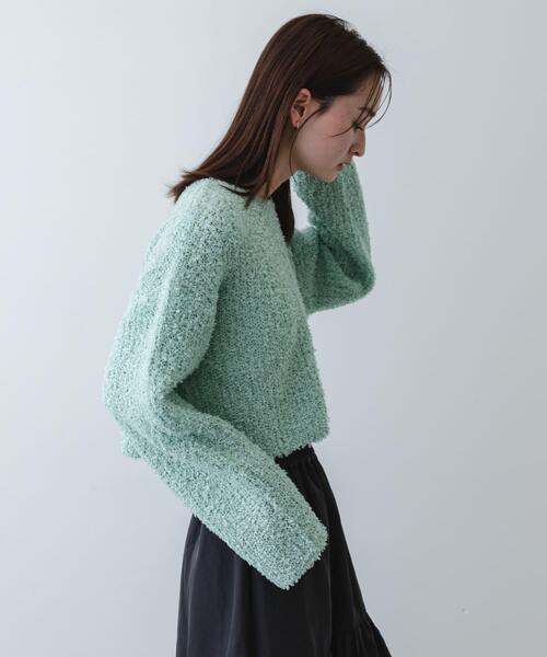 SENSE OF PLACE by URBAN RESEARCH（センスオブプレイスバイアーバンリサーチ）の「『洗濯可』コードテープヤーンカーディガン（カーディガン/ボレロ・レディース・ブラック/ミント/アイボリー・ONE）」の19枚目の写真