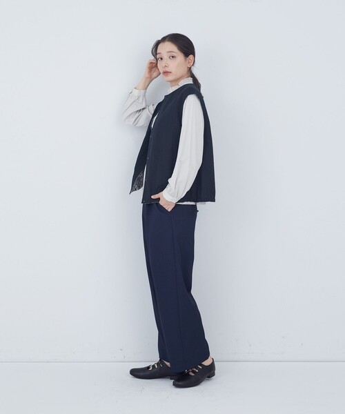 ADIEU TRISTESSE(アデュートリステス)の「【2way】リバティプリント×ダブルガーゼリバーシブルベスト(ベスト・レディース・ブルー系その他/グレー系その他・38)」の5枚目の写真