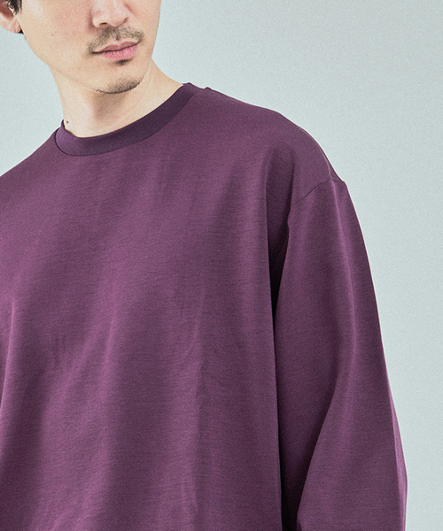 EDIFICE（エディフィス）の「FADED ダブル クルーネックニット（スウェット・メンズ・ブラック/ホワイト/パープル/オレンジ・MEDIUM/LARGE）」の3枚目の写真