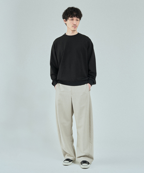 EDIFICE（エディフィス）の「FADED ダブル クルーネックニット（スウェット・メンズ・ブラック/ホワイト/パープル/オレンジ・MEDIUM/LARGE）」の5枚目の写真