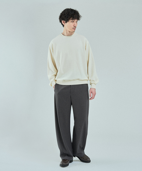 EDIFICE（エディフィス）の「FADED ダブル クルーネックニット（スウェット・メンズ・ブラック/ホワイト/パープル/オレンジ・MEDIUM/LARGE）」の14枚目の写真