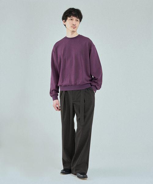 EDIFICE（エディフィス）の「FADED ダブル クルーネックニット（スウェット・メンズ・ブラック/ホワイト/パープル/オレンジ・MEDIUM/LARGE）」の22枚目の写真