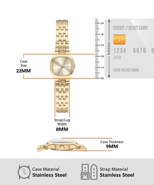 SKAGEN(スカーゲン)の「スカーゲン 腕時計 レディース アナログ ステンレス SKW3177(アナログ腕時計・レディース・ゴールド・FREE)」の5枚目の写真