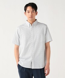 【7/9値下げ】ハニカムプリント ボタンダウンシャツ 26SS (抗菌防臭加工・吸水速乾・クールビズ)