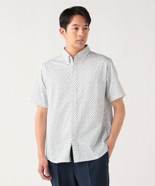 BEAMS HEART(ビームスハート)の「【7/9値下げ】ハニカムプリント ボタンダウンシャツ 26SS (抗菌防臭加工・吸水速乾・クールビズ)(シャツ/ブラウス・メンズ・ホワイト系その他2/ホワイト/ネイビー・LARGE/SMALL/MEDIUM/X-LARGE)」の20枚目の写真